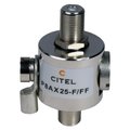 Citel Outdoor RF Protector, Dc-3.5 Ghz, Dc Pass, 190W, Imax 20Ka, Female-Female F Connector P8AX25-F/FF